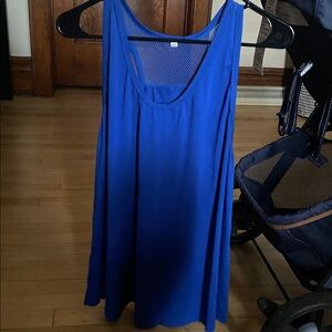 Vibrant Blue Mesh Top